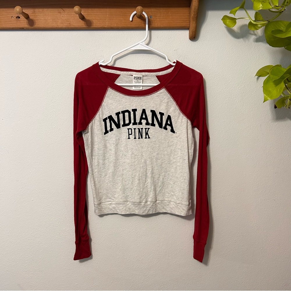 PINK Victoria's Secret Indiana Hoosiers Long Sleeve Top Size XS